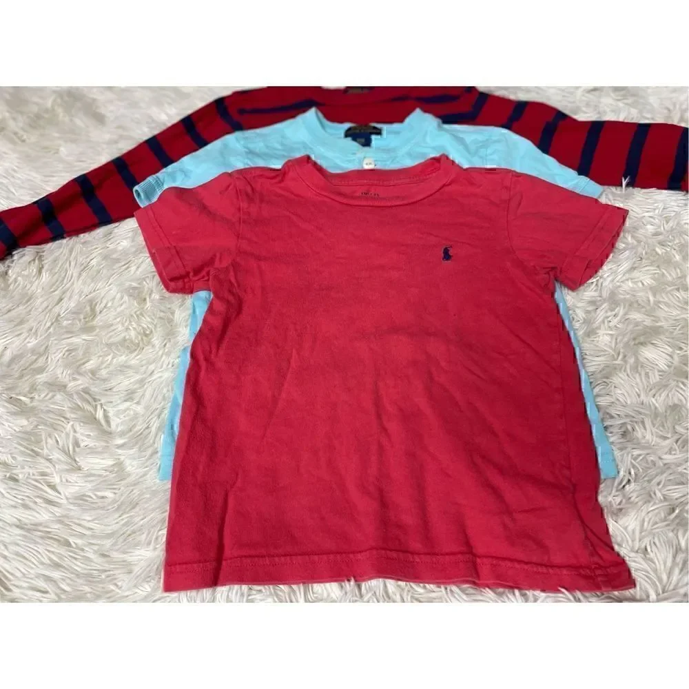 Boys Toddler 5 piece size 3T Short Sleeve & Long Sleeve shirt lot by Polo Ralph